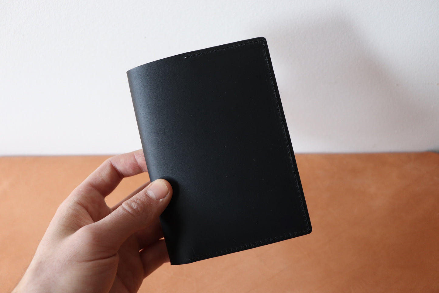 Passport & Journal Holder - Black and Natural Vachetta