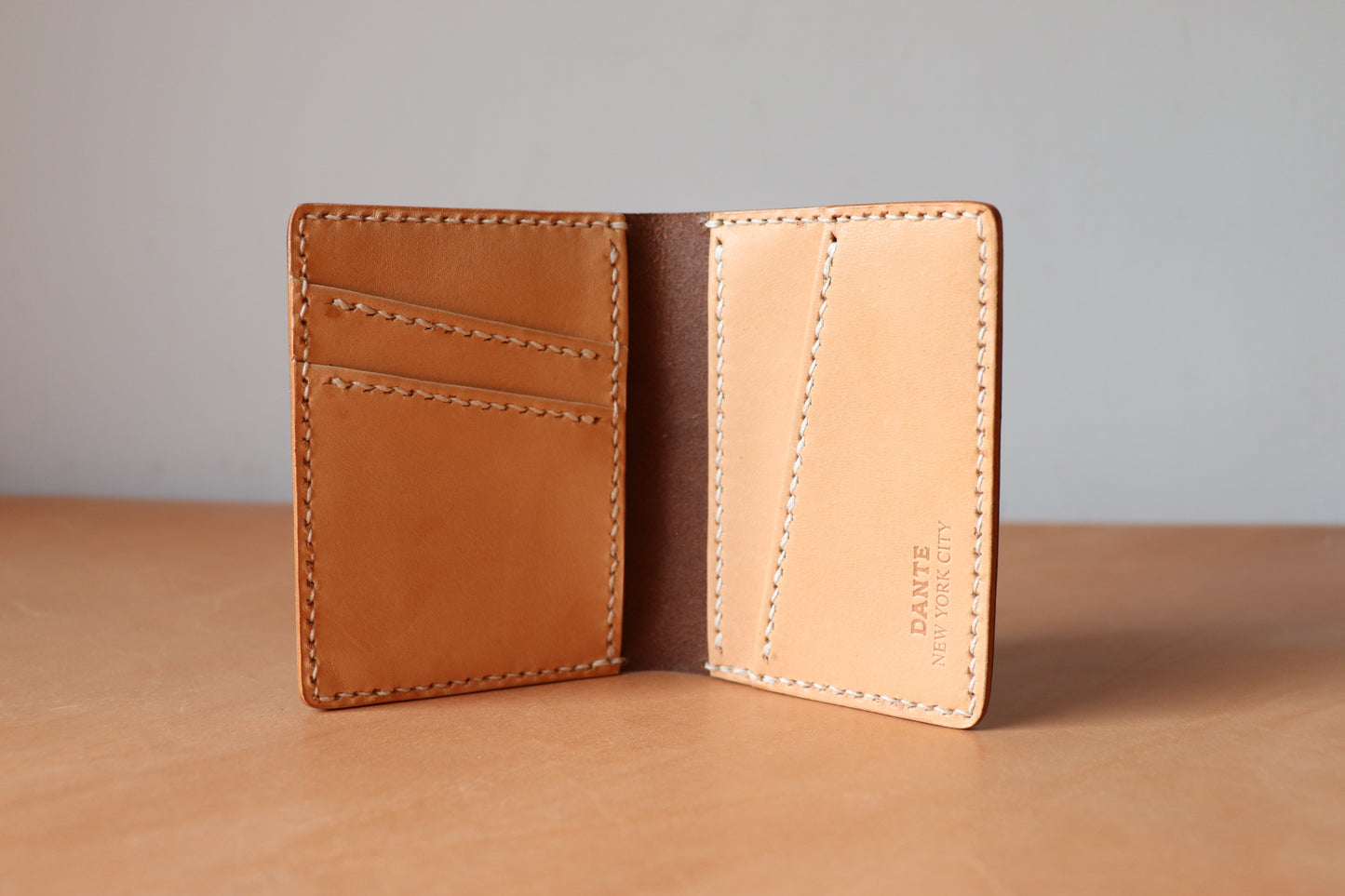 Mini Bifold - Espresso Brown and Natural Vachetta