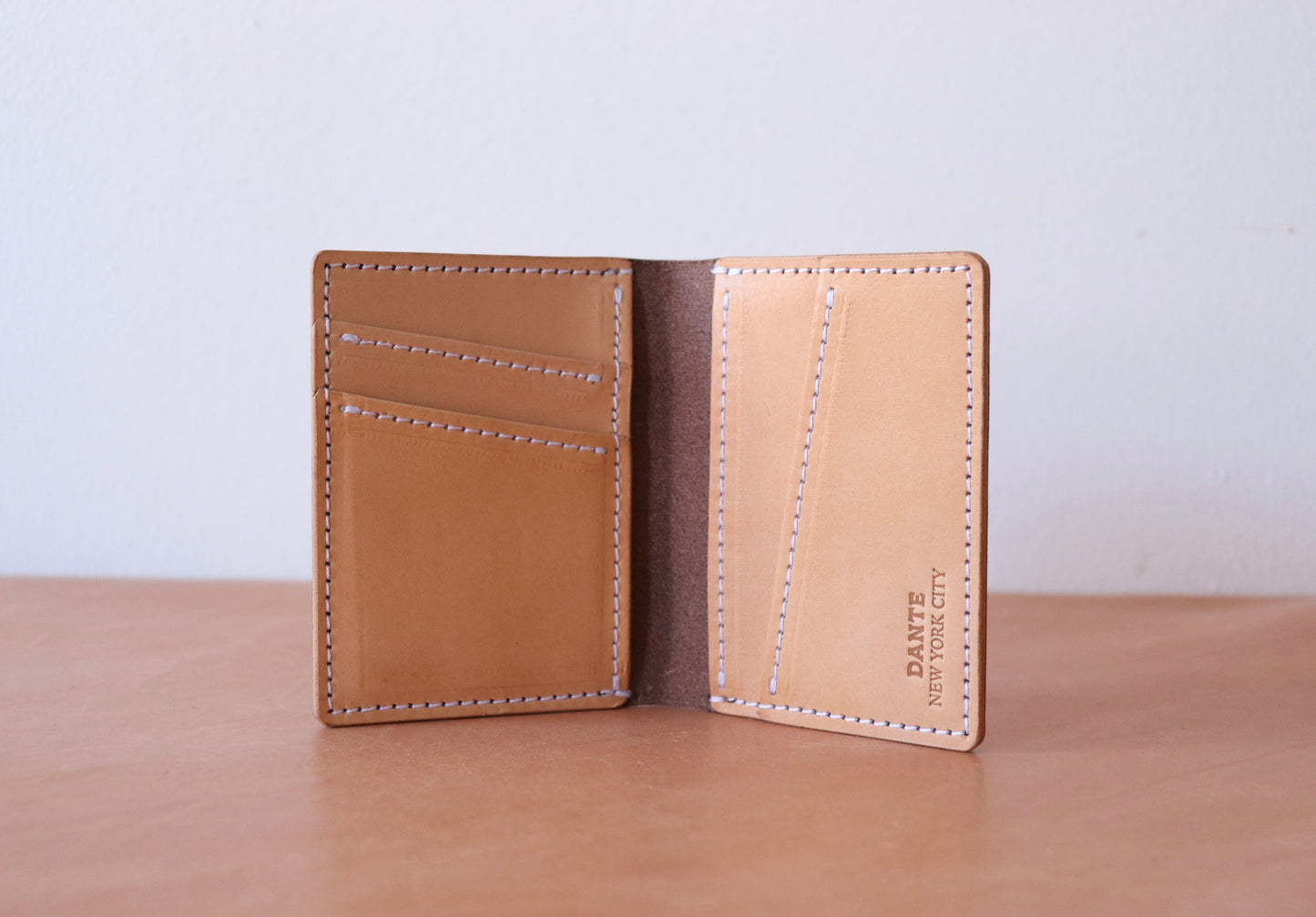 Mini Bifold - Espresso Brown and Natural Vachetta
