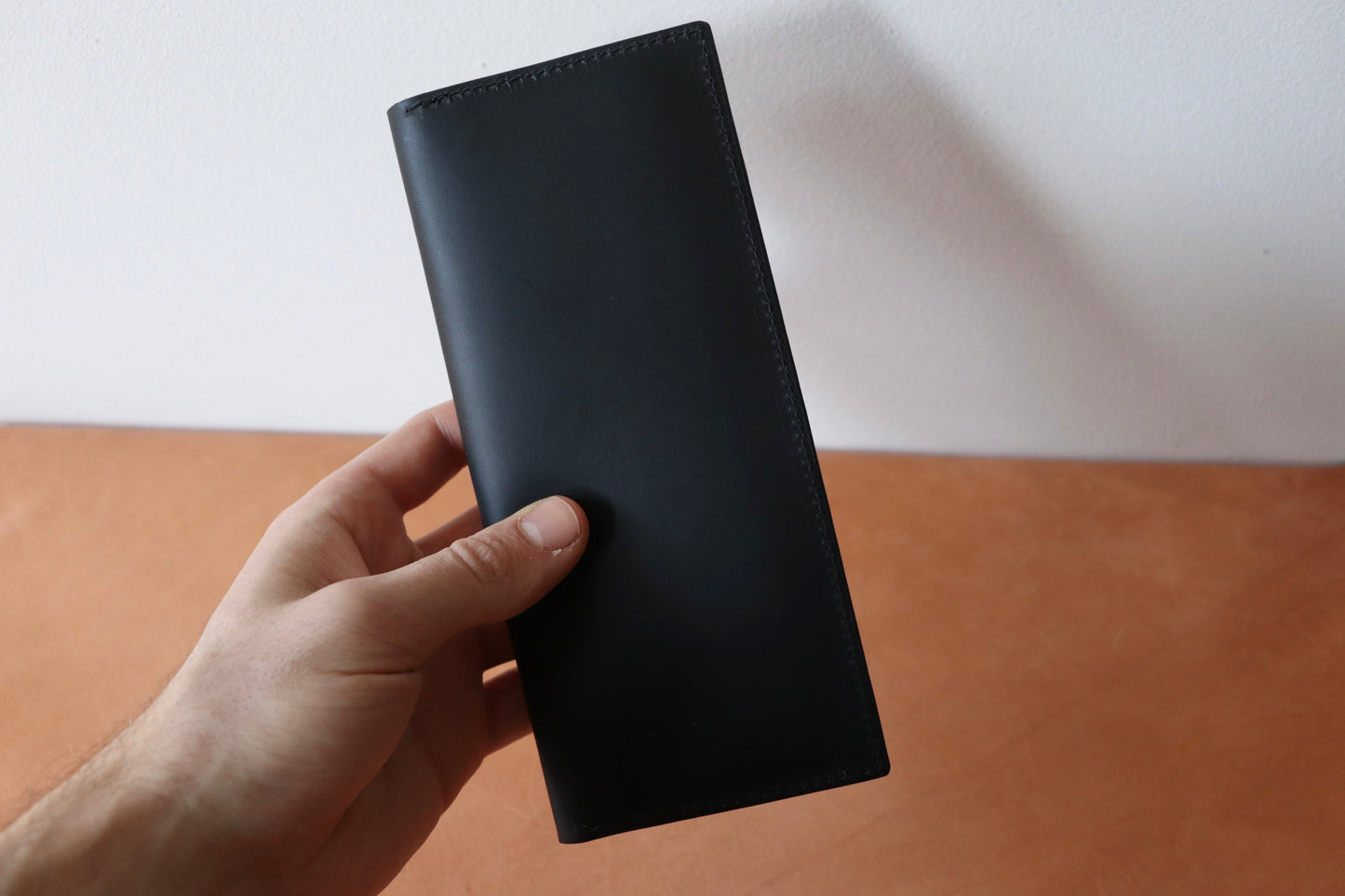 Long Bifold - Black and Natural Vachetta
