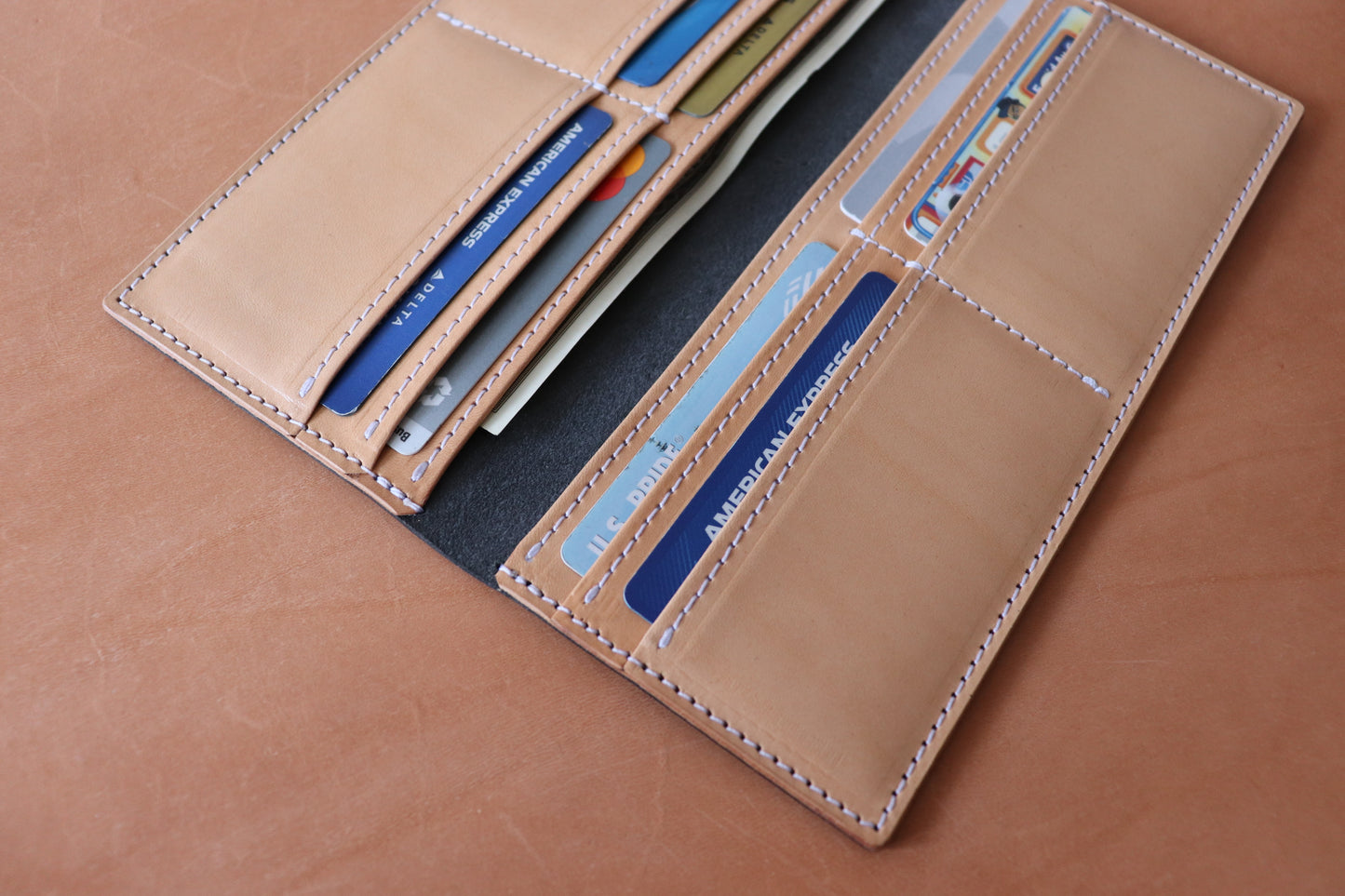 Long Bifold - Black and Natural Vachetta