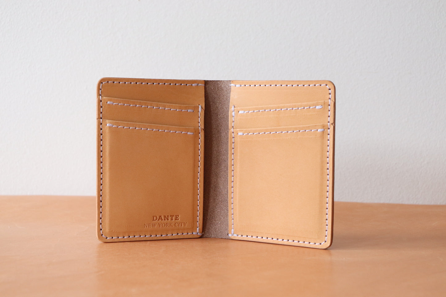 Mini Bifold & Money Clip - Espresso Brown and Natural Vachetta