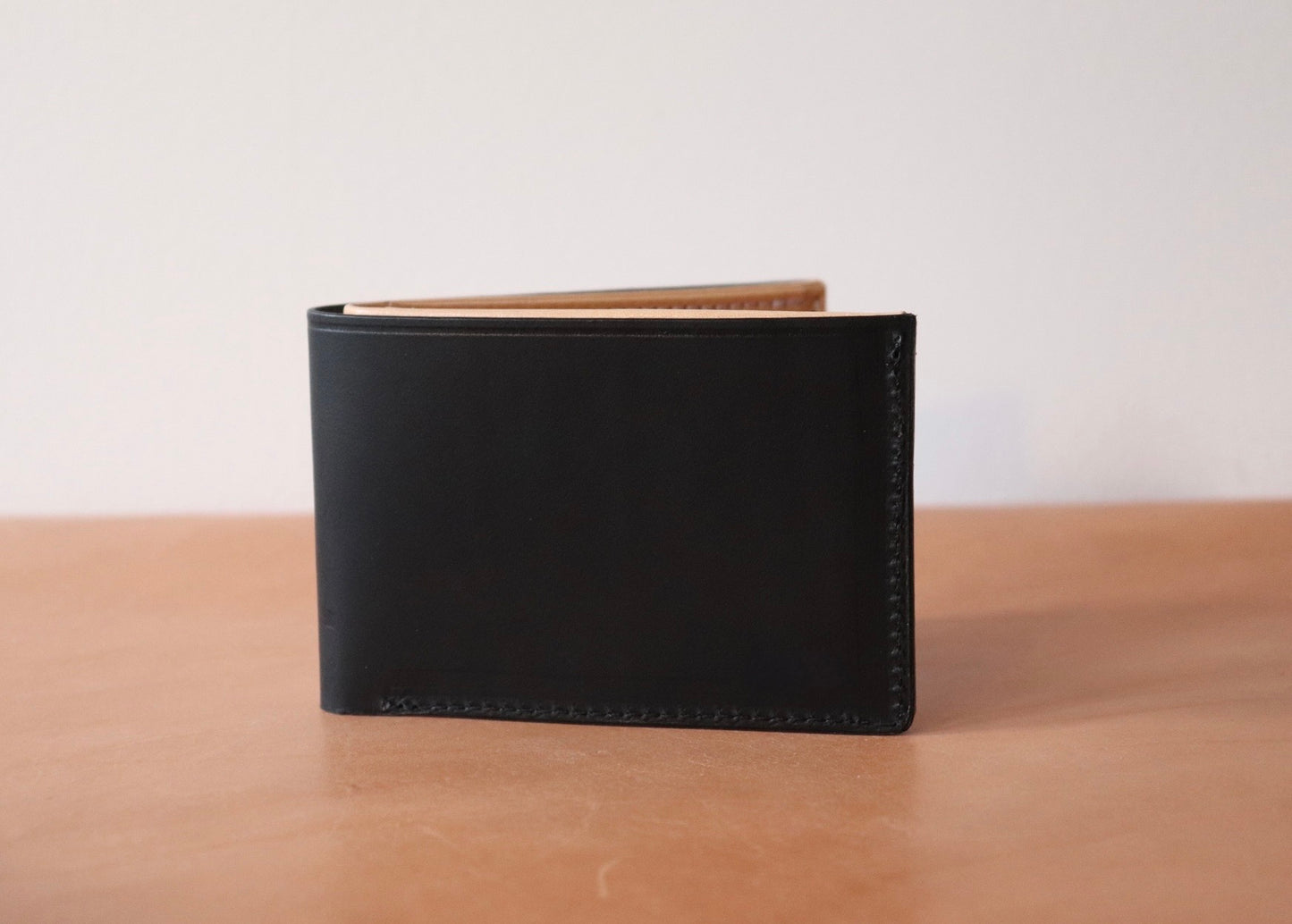 Bifold - Black and Natural Vachetta