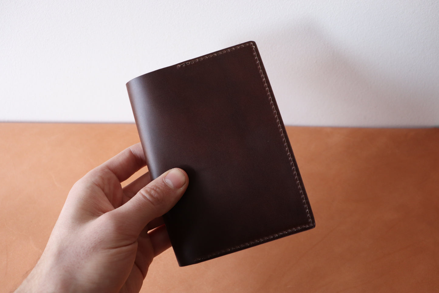 Passport & Journal Holder - Espresso Brown and Natural Vachetta