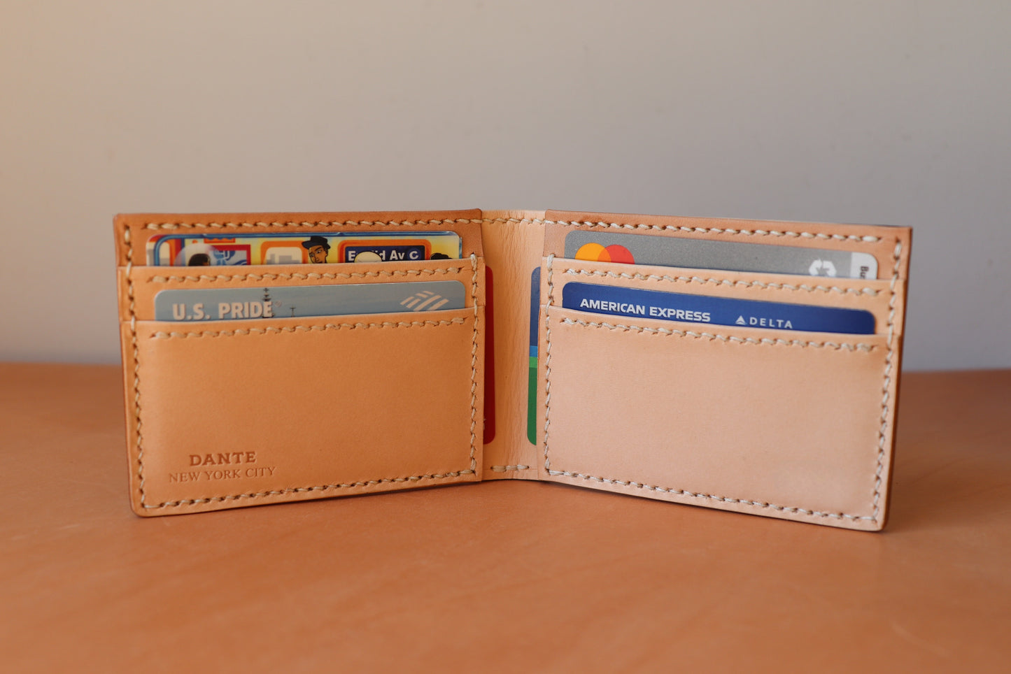 Bifold - Red and Natural Vachetta