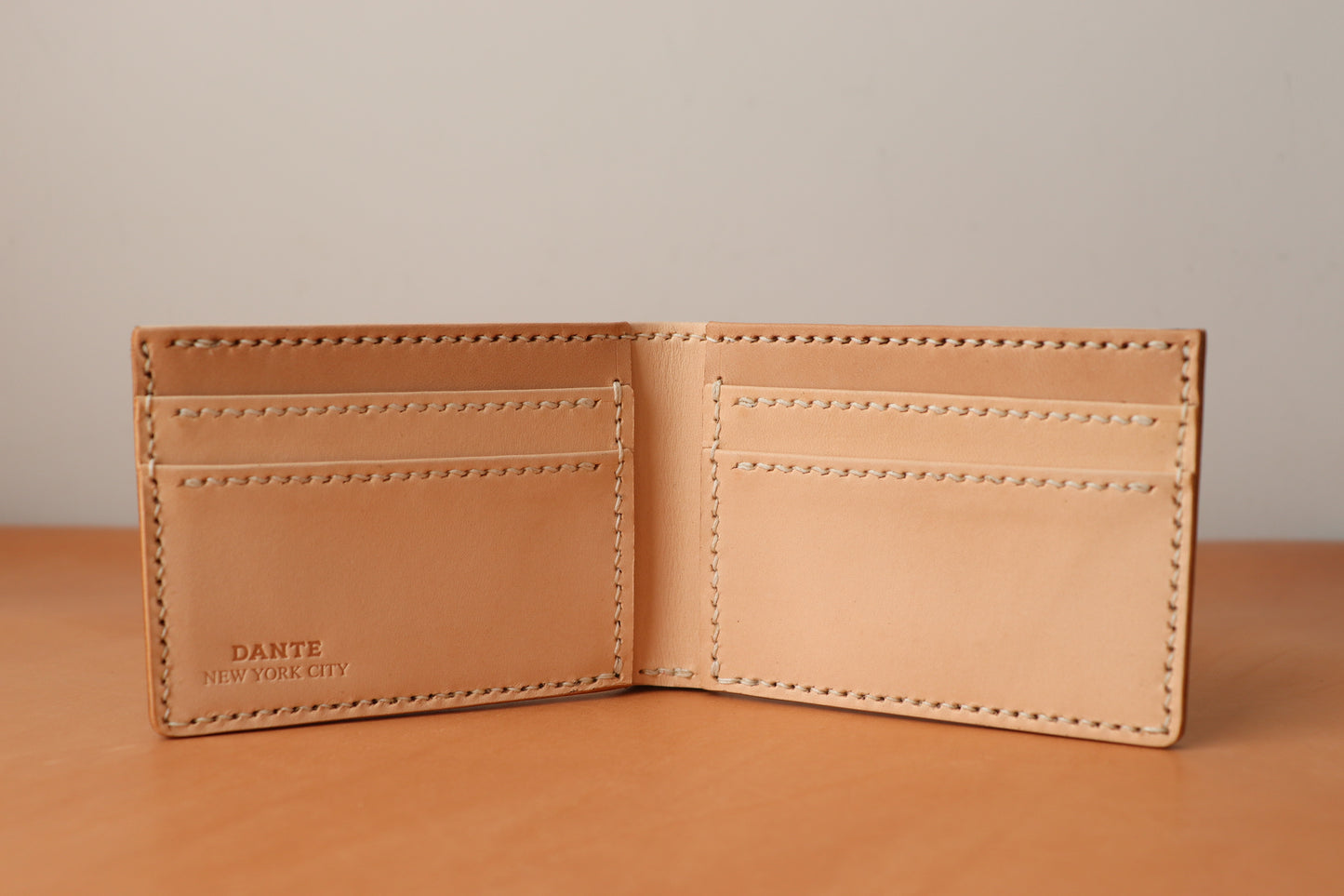 Bifold - Red and Natural Vachetta