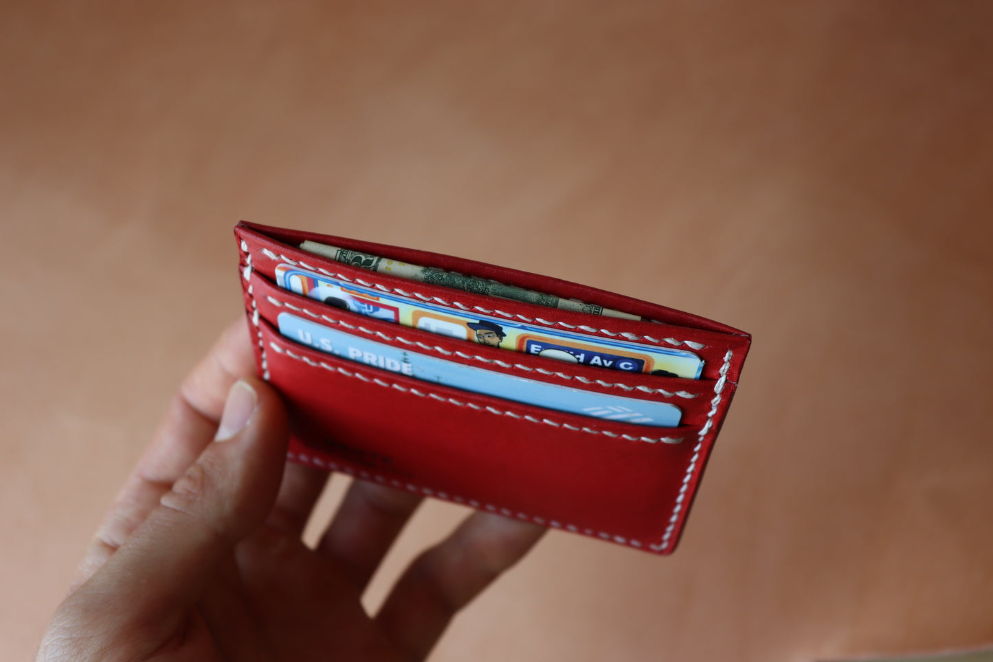 Card Wallet - Red Vachetta