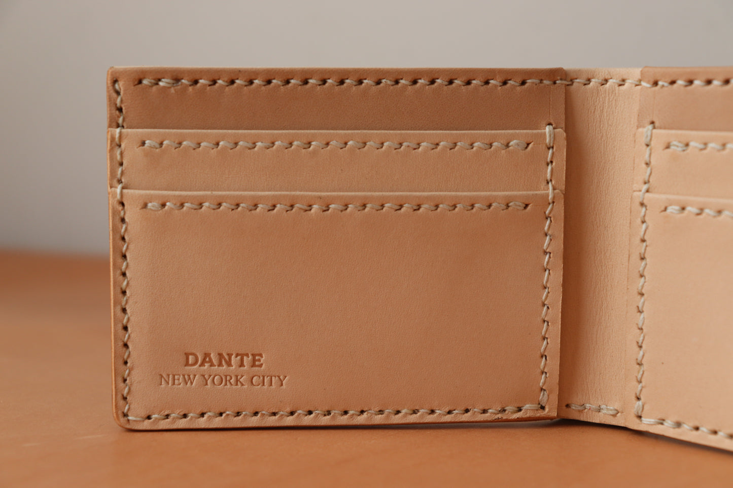 Bifold - Red and Natural Vachetta