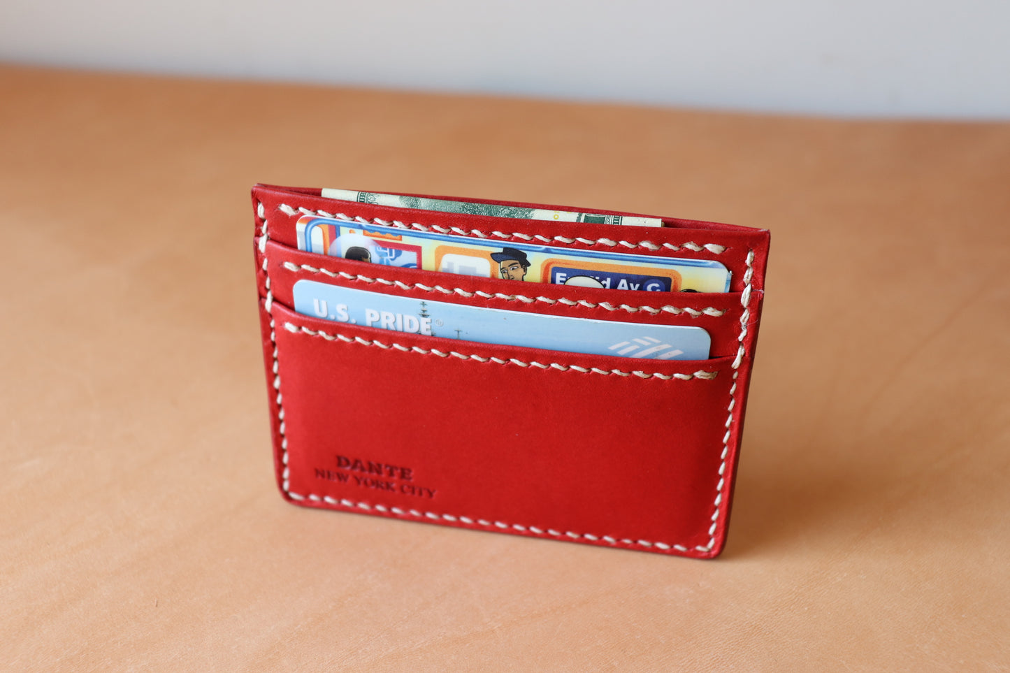 Card Wallet - Red Vachetta